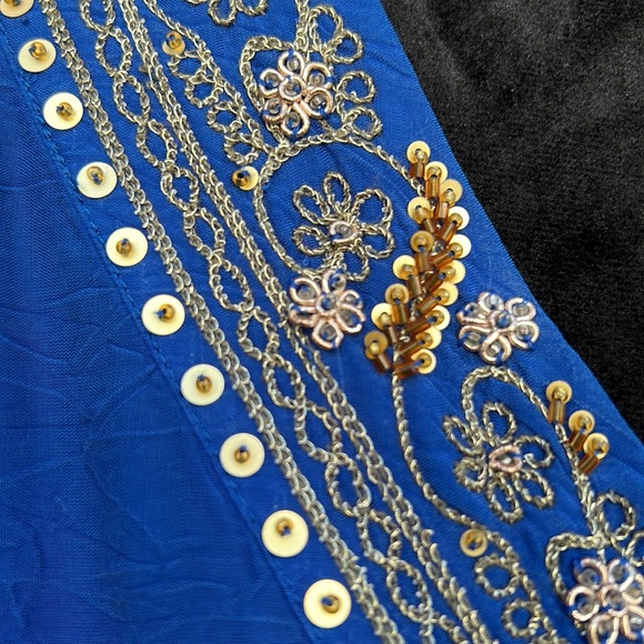 J. Jill gold embellished tie waist blouse.  Vintage J. Jill! - Picture 4 of 14